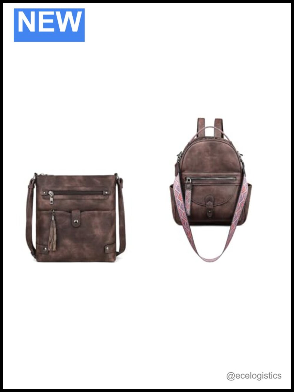 Crossbody Sling Bag Multi-Pocket with Adjustable Strap